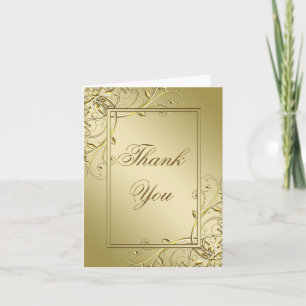Flourish Gold 50e Anniversaire de Mariage Remercie