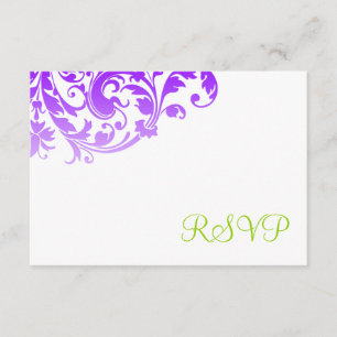 Flourish pourpre élégant RSVP d'Ombre