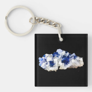 Flourite bleu profond transparente naturelle