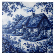 Flow Blue Stil englisches Landhaus Rosen