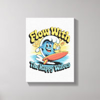 Flow Mit Den Glücklichen Wellen Wandkunst