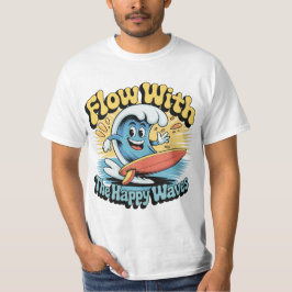 Flow With The Happy Waves Surf Style Men’s Tee