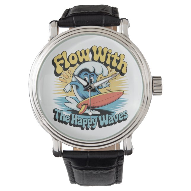 Flow With The Happy Waves Uhr (Vorderseite)