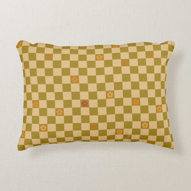Flowe Checkered Pattern - No. 02 Dekokissen (Vorderseite)