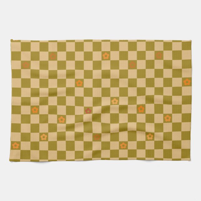 Flowe Checkered Pattern - No. 02 Geschirrtuch (Horizontal)
