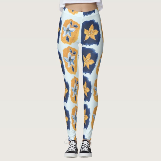 Flower abstract pattern leggings (Vorderseite)