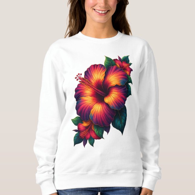 Flower Art Sweatshirt for Women (Devant)