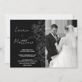 Flower Art Wedding Invitations avec photo