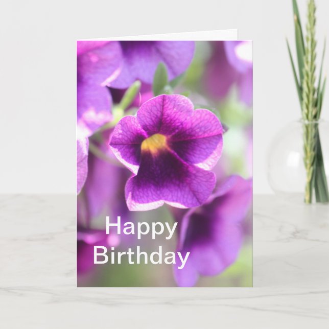 Flower Birthday Card Karte (Vorderseite)