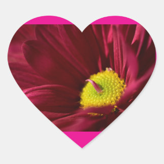 flower bloom Herz-Aufkleber