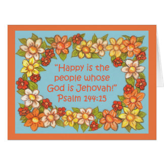 Flower Border - Happy People-God Jehovah - Scriptu