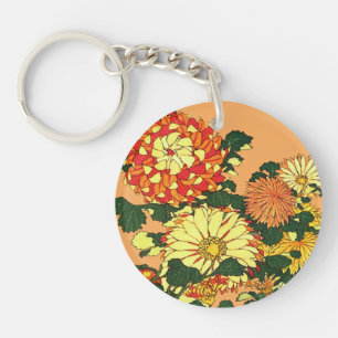 Flower Border, mandarin orange et or