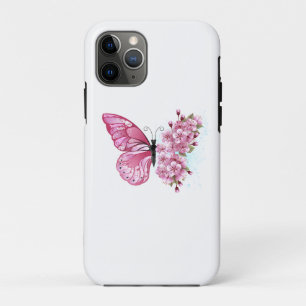 Flower Butterfly with Pink Sakura Case-Mate iPhone Hülle