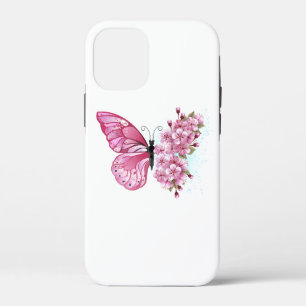 Flower Butterfly with Pink Sakura Case-Mate iPhone Hülle