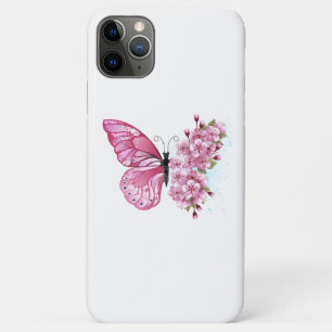 Flower Butterfly with Pink Sakura Case-Mate iPhone Hülle