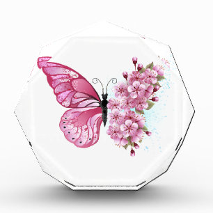 Flower Butterfly with Pink Sakura Fotoblock