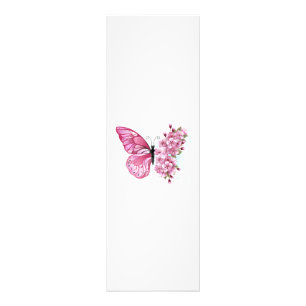 Flower Butterfly with Pink Sakura Fotodruck