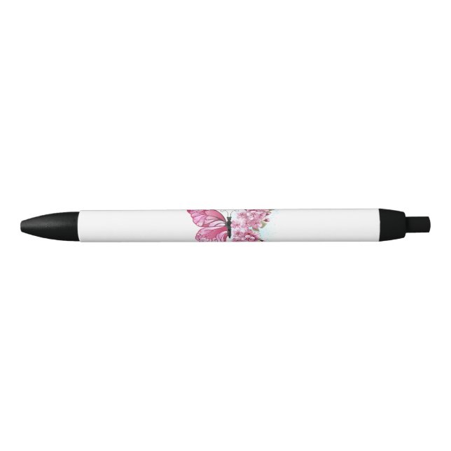 Flower Butterfly with Pink Sakura Kugelschreiber (Vorderseite)
