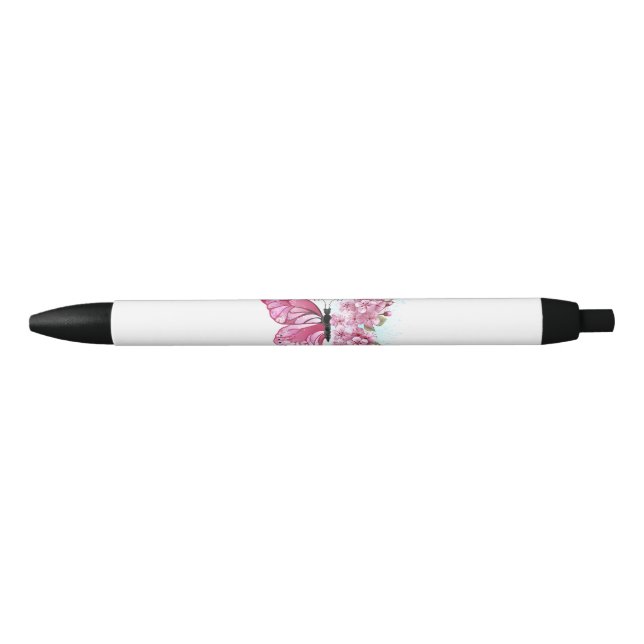 Flower Butterfly with Pink Sakura Kugelschreiber (Vorderseite)