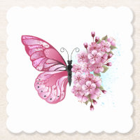 Flower Butterfly with Pink Sakura