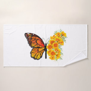 Flower Butterfly with Yellow California Poppy