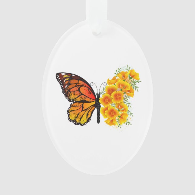 Flower Butterfly with Yellow California Poppy (devant)