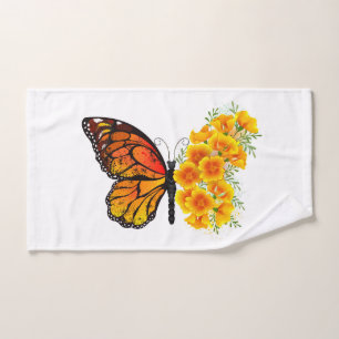Flower Butterfly with Yellow California Poppy