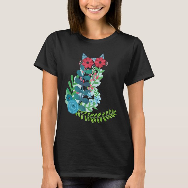 Flower cat T-Shirt (Vorderseite)