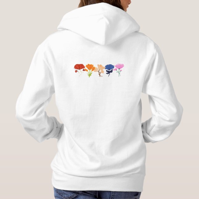 Flower Design Hoodie/ Sweatshirt (Rückseite)