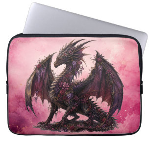 Flower-Drache Botanischer Fantasy-Drache Laptopschutzhülle