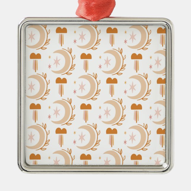 Flower Drawing Ornament Aus Metall (Vorne)