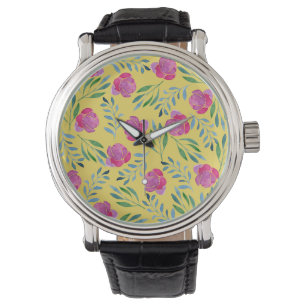 Flower Drawings Easy Armbanduhr