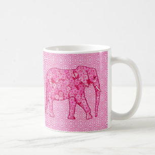 Flower elephant - fuchsia pink kaffeetasse