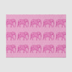 Flower elephant - fuchsia pink seidenpapier