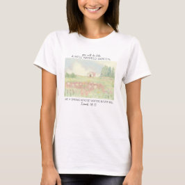 Flower Field Christian Bible Verse T-Shirt