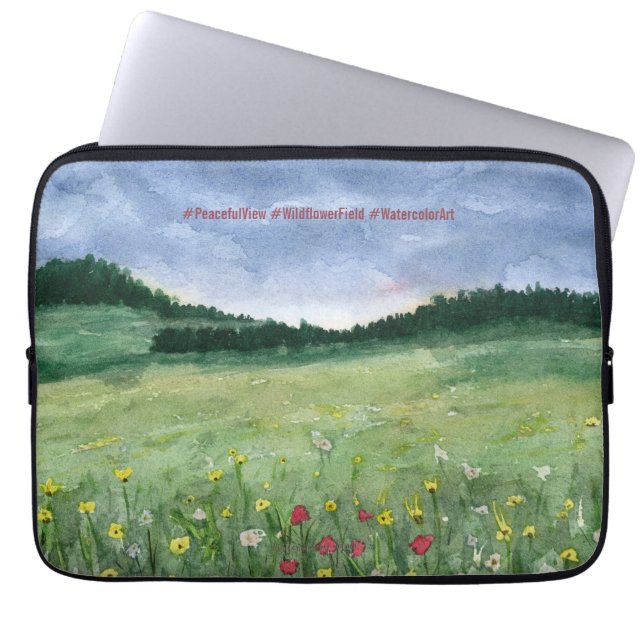 Flower Field Landscape  Laptopschutzhülle (Vorderseite)