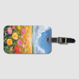 Flower Field Landscape Painting Gepäckanhänger