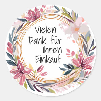 Flower Frame 3 Runder Aufkleber