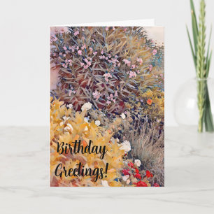 Flower Garden Art Carte d'anniversaire