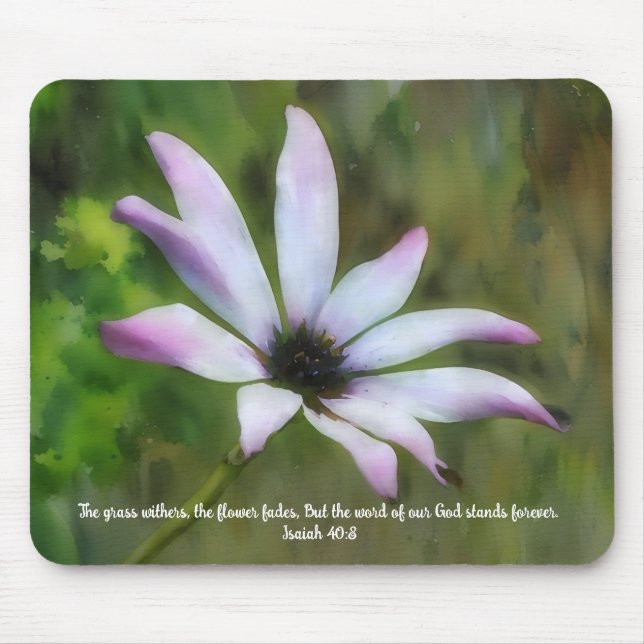 Flower Garden Faith Bible Verse Mouse Pad Mousepad (Vorne)
