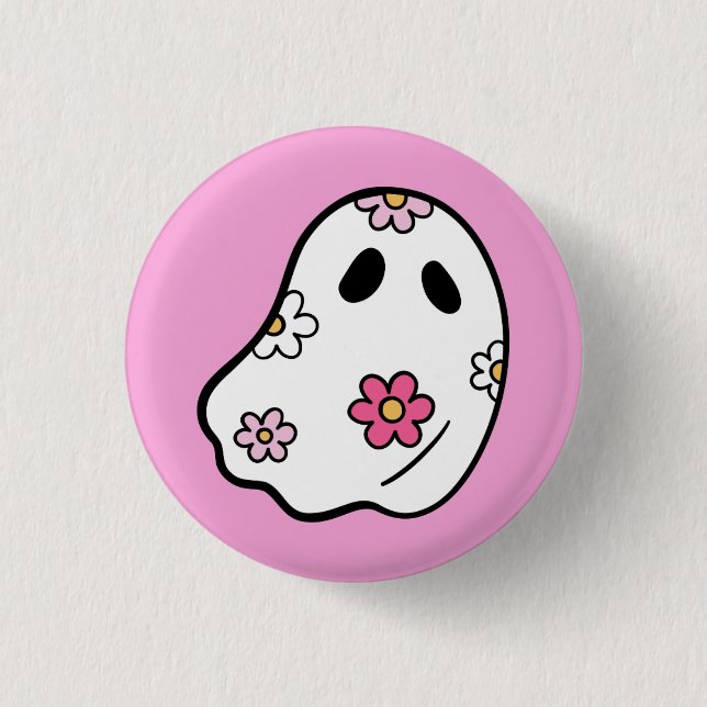 Flower Ghost Button (Vorderseite)