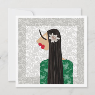 Flower Girl 1 Fashion Illustration Card Einladung