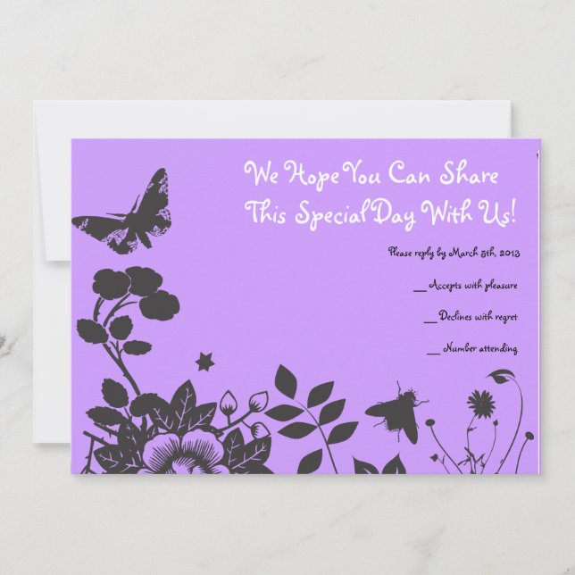 Flower Girl Bar Bat Mitzvah Einladungskarte (Vorderseite)