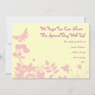 Flower Girl Bar Bat Mitzvah Einladungskarte