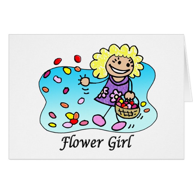 Flower Girl Card (Vorderseite (Horizontal))