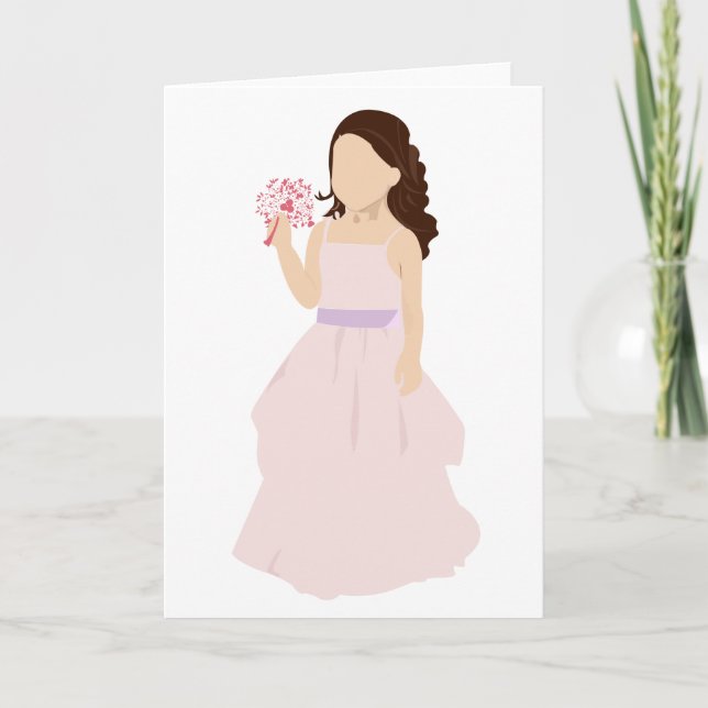 Flower Girl Card Karte (Vorderseite)