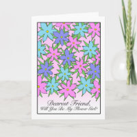 Flower Girl Einladung zur Freundschaft, Pastel Blu