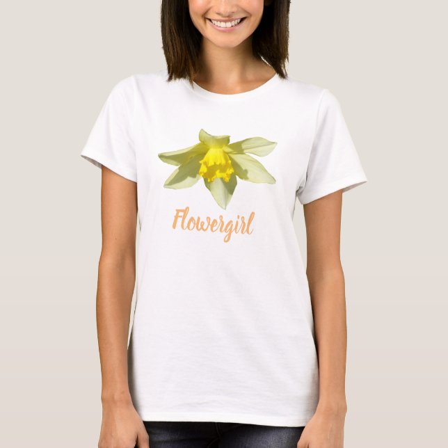Flower girl Jaune daffodile Cercle Flown Haut (Devant)