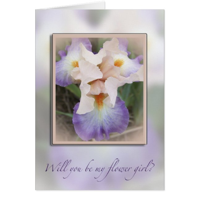 Flower Girl Lavender Iris Card (Vorne)