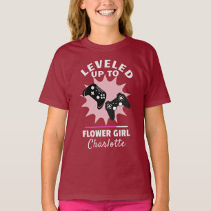 Flower Girl Levelup Gamer Funny T-Shirt